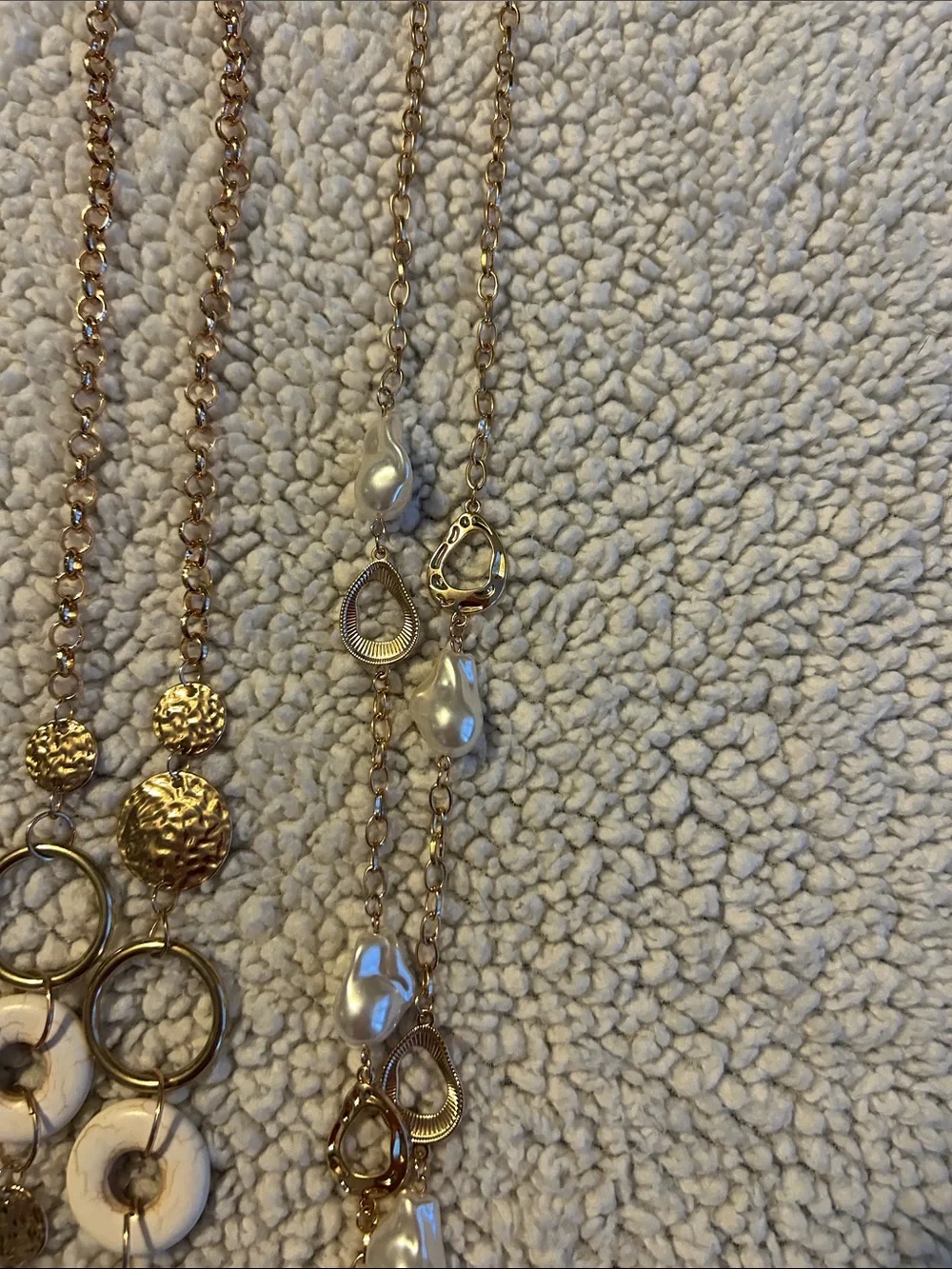 Mixed Metal Layered lanyard Necklaces with removable lanyard clips